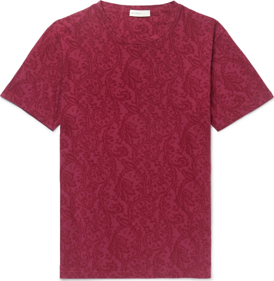 Etro Paisley-Print Cotton-Jersey T-Shirt