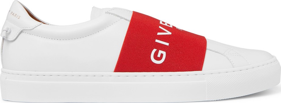 Givenchy Urban Street Logo-Print Leather Slip-On Sneakers