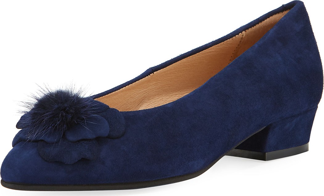 Sesto Meucci Ange Pouf Comfort Suede Pumps, Navy Sesto Meucci Ange Pouf Comfort Suede Pumps, Navy