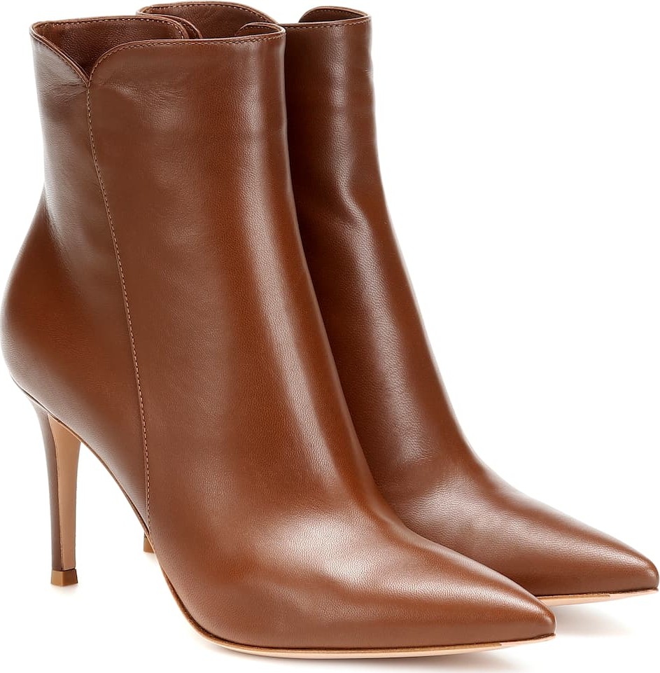 Gianvito Rossi Levy 85 leather ankle boots