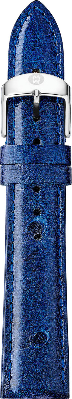 MICHELE 16mm Ostrich Strap in Midnight Blue