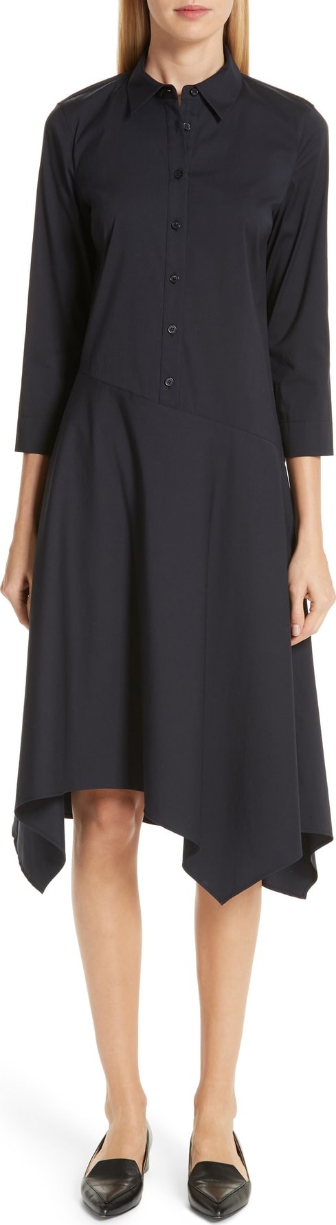 Lafayette 148 New York Rizzo Asymmetrical Shirtdress
