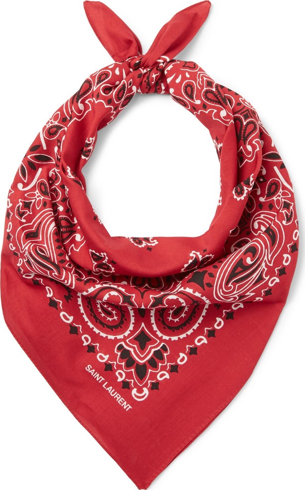 Saint Laurent Printed Cotton Bandana