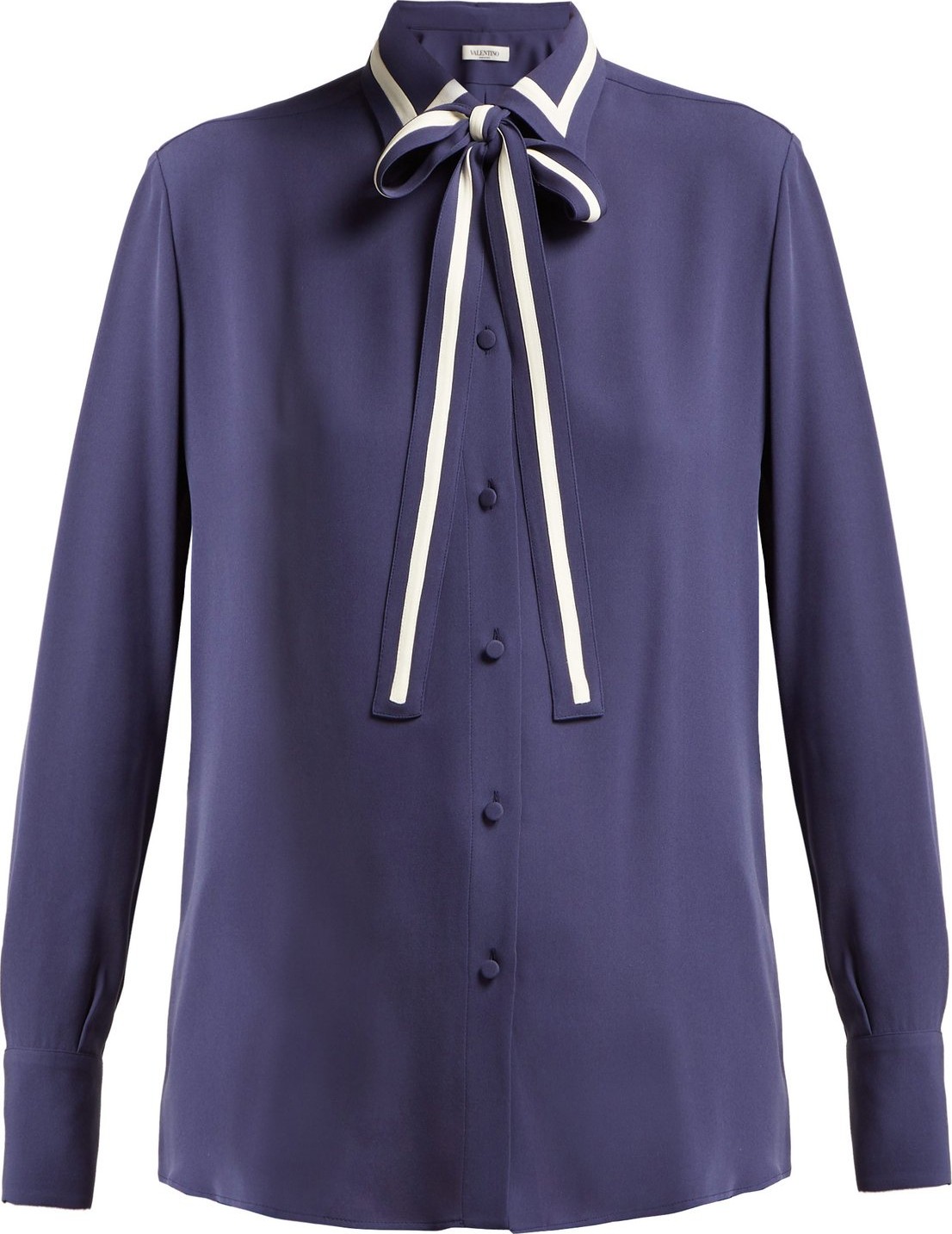 Valentino Striped silk-georgette blouse