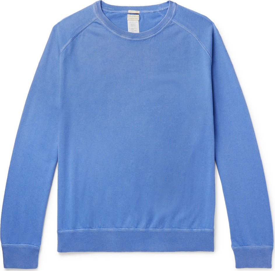 Massimo Alba Garment-Dyed Cotton and Cashmere-Blend Sweater