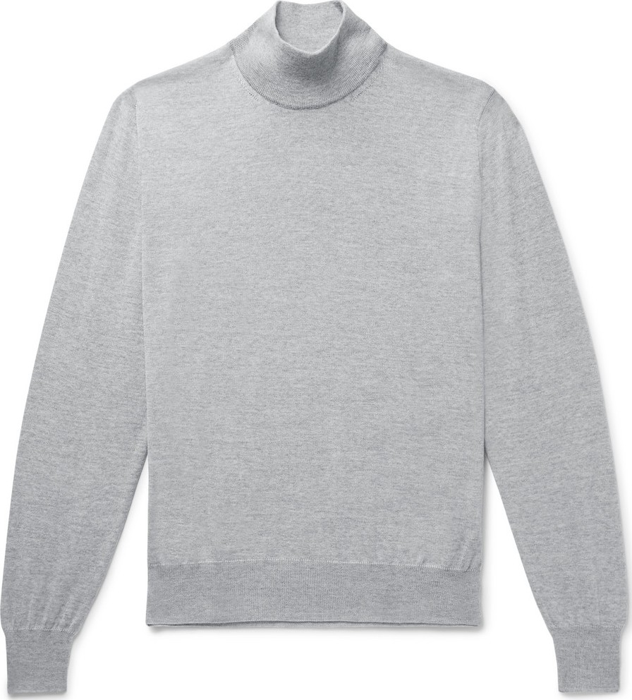 Canali Slim-Fit Merino Wool Mock-Neck Sweater