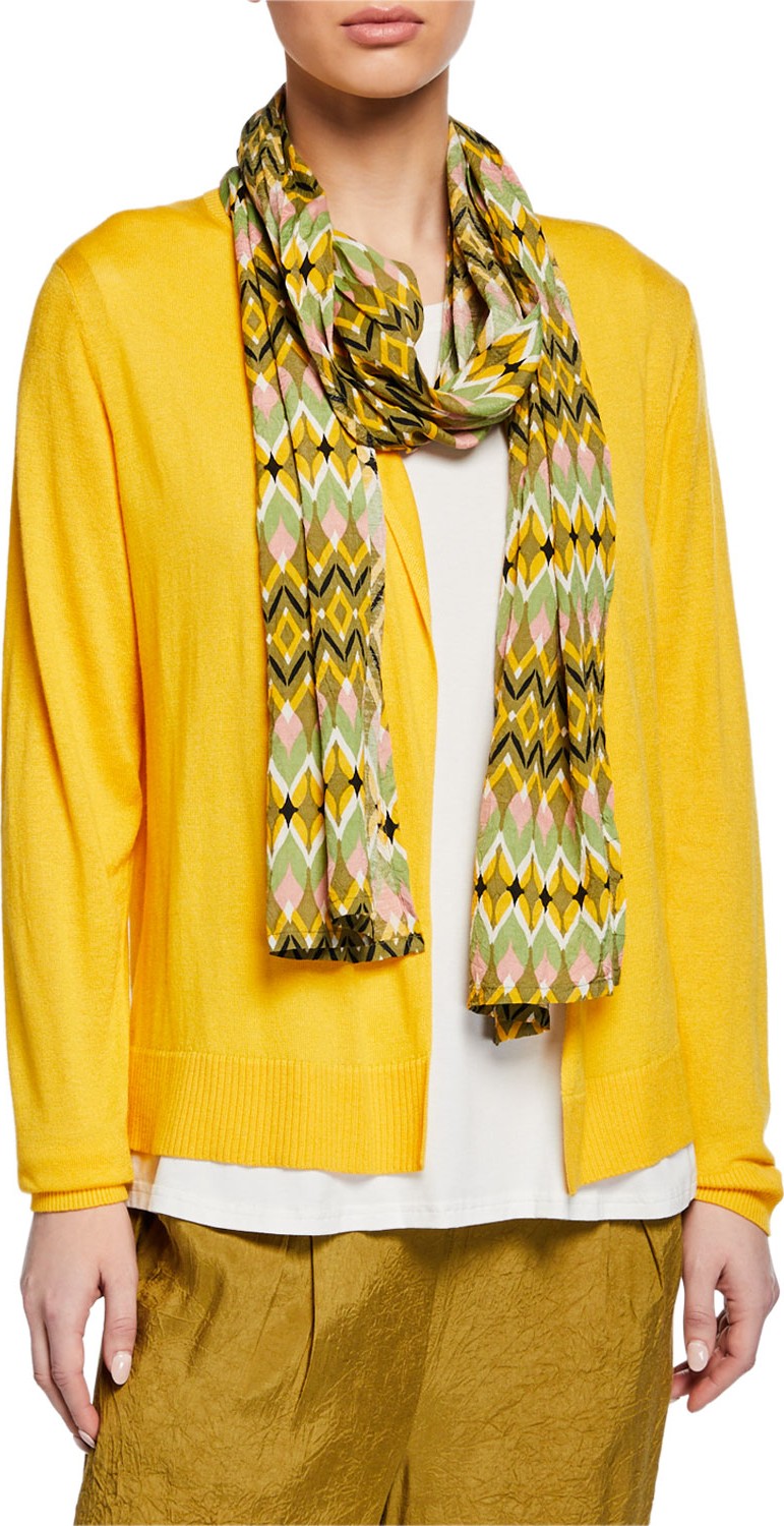 Masai Along Printed Shantung Scarf