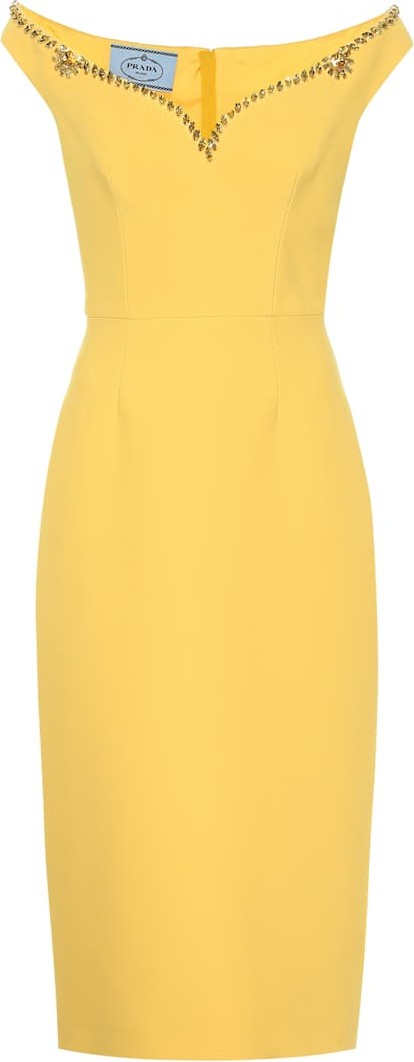 Prada Embellished cady dress
