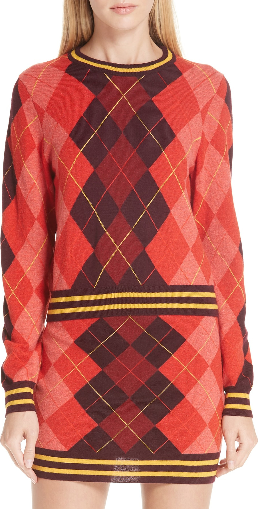 Rag & Bone Dex Argyle Merino Wool Sweater