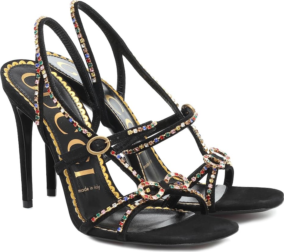 Gucci Carmen embellished leather sandals