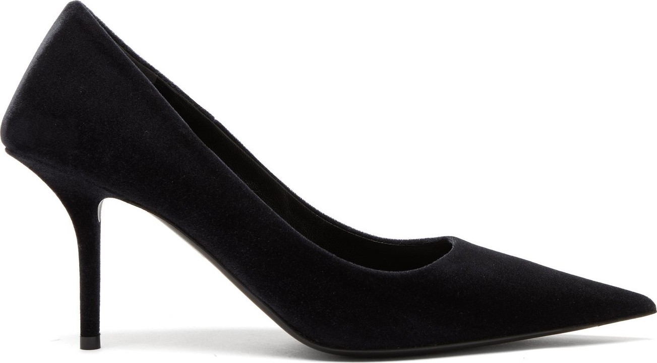 Balenciaga Square Knife velvet pumps