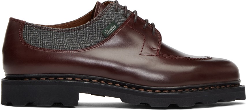 Ermenegildo Zegna Burgundy Paraboot Edition Marche II Derbys