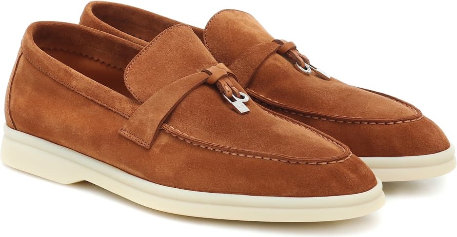 Loro Piana Summer Charms Walk suede loafers