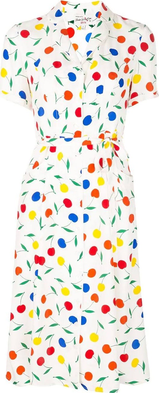 HVN cherries print dress