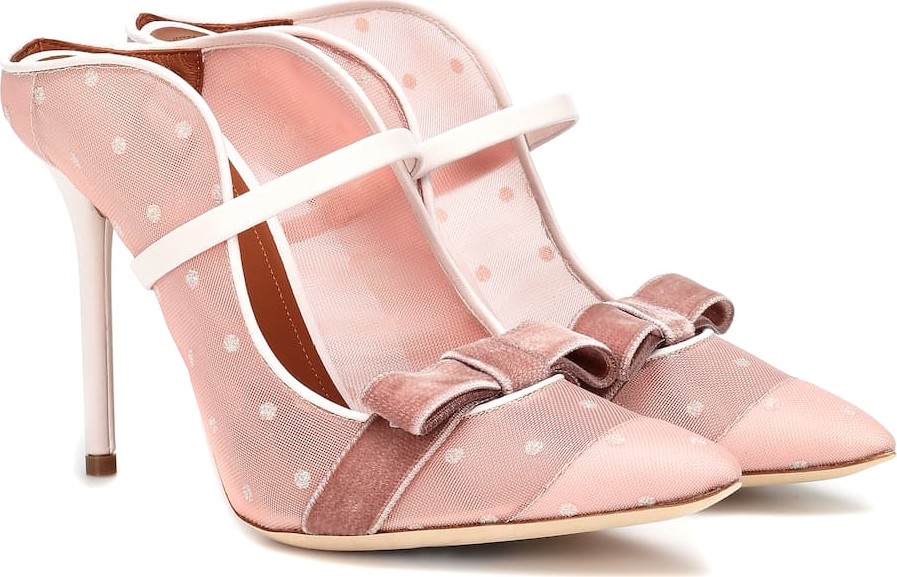 Malone Souliers by Roy Luwolt Marguerite 100 polka-dot mesh mules