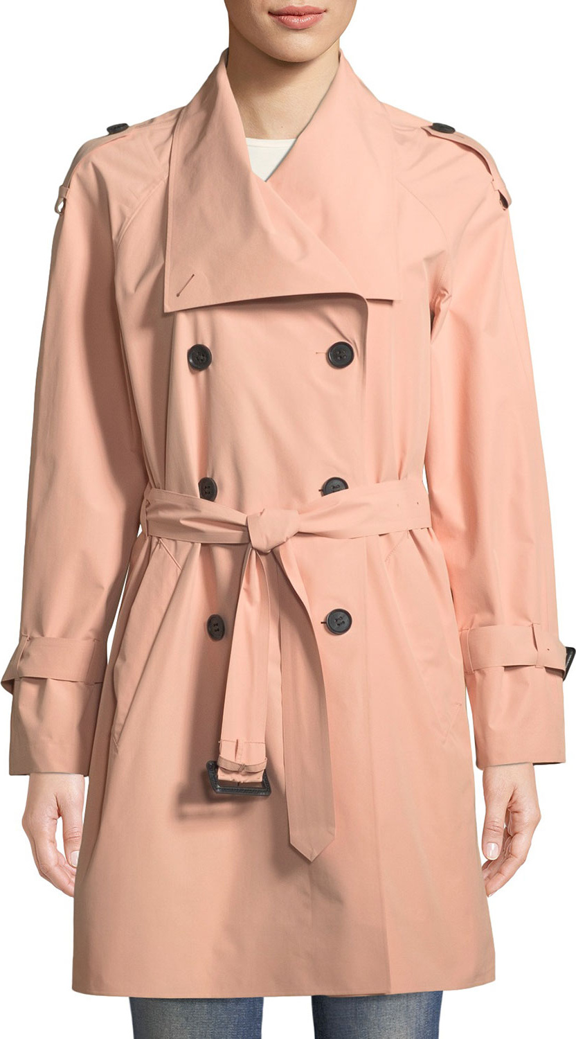 Mackage Cinzia Double-Breasted Belted Rain Jacket Mackage Cinzia Double-Breasted Belted Rain Jacket