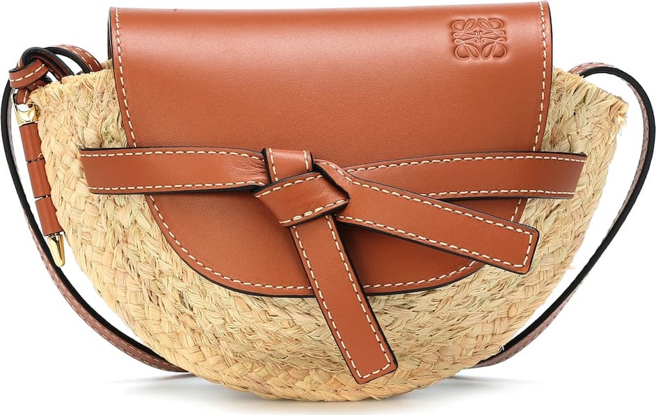 LOEWE Gate Mini raffia crossbody bag