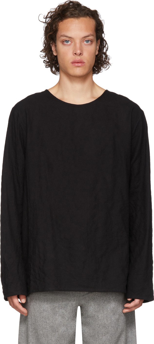 Toogood Black 'The Printer' Long Sleeve T-Shirt