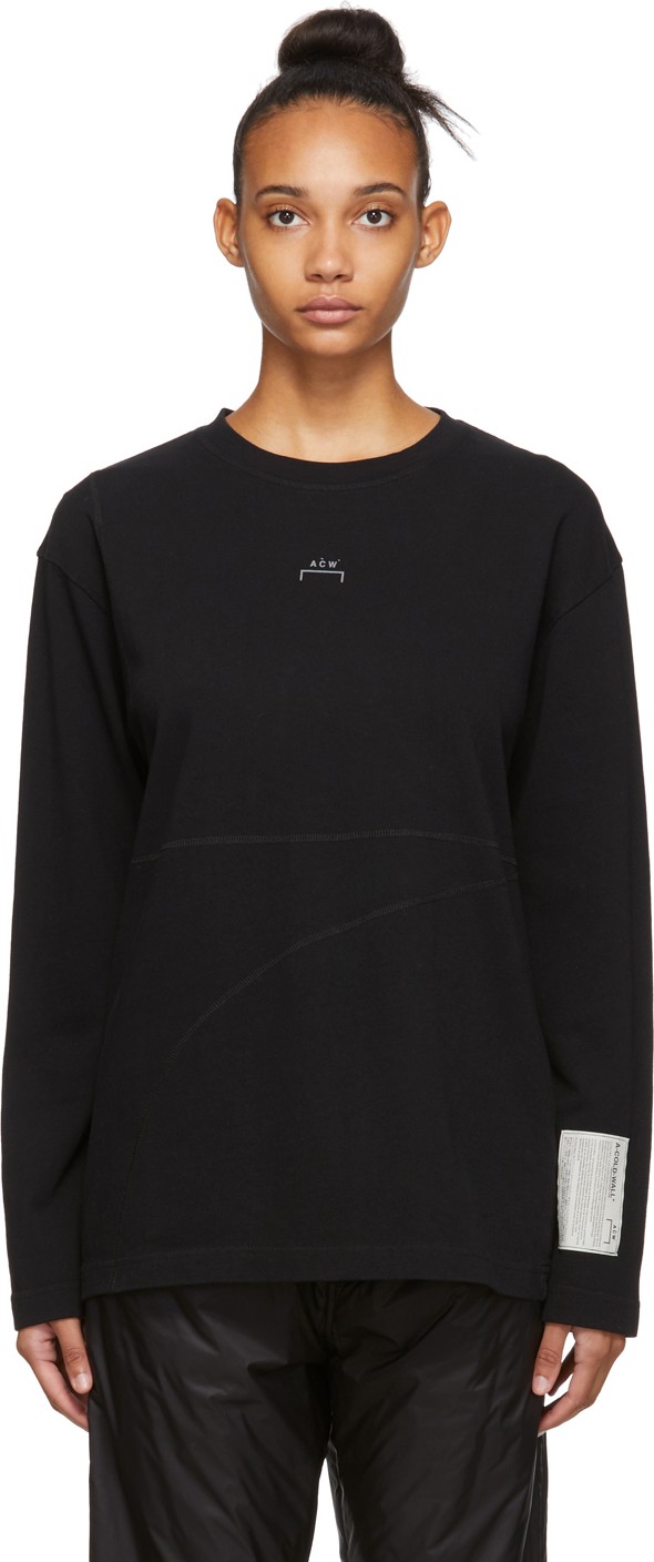 A-Cold-Wall* Black Overlock Long Sleeve T-Shirt