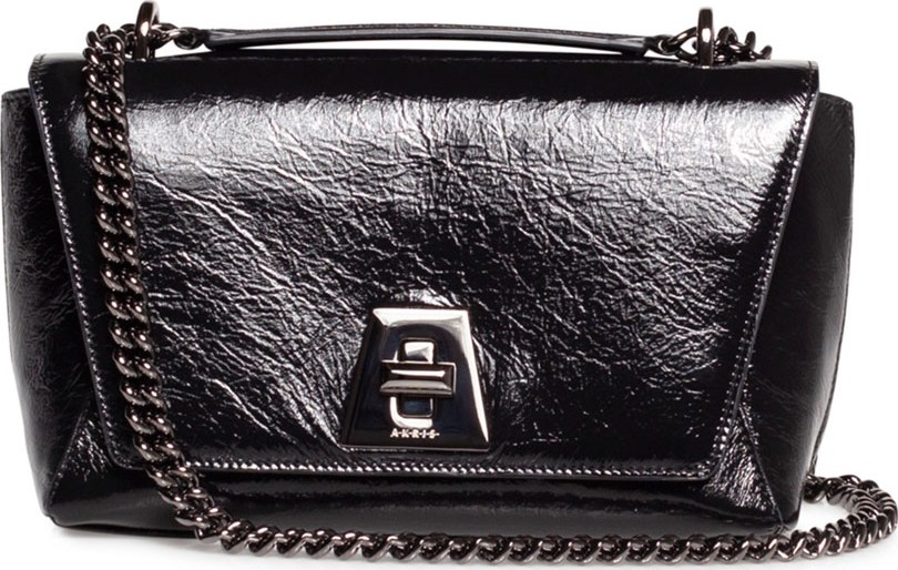 Akris Anouk Day Small Crinkle Patent Shoulder Bag