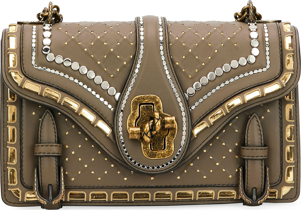 Bottega Veneta City Knot Embellished Shoulder Bag with Catena Mirror Detail