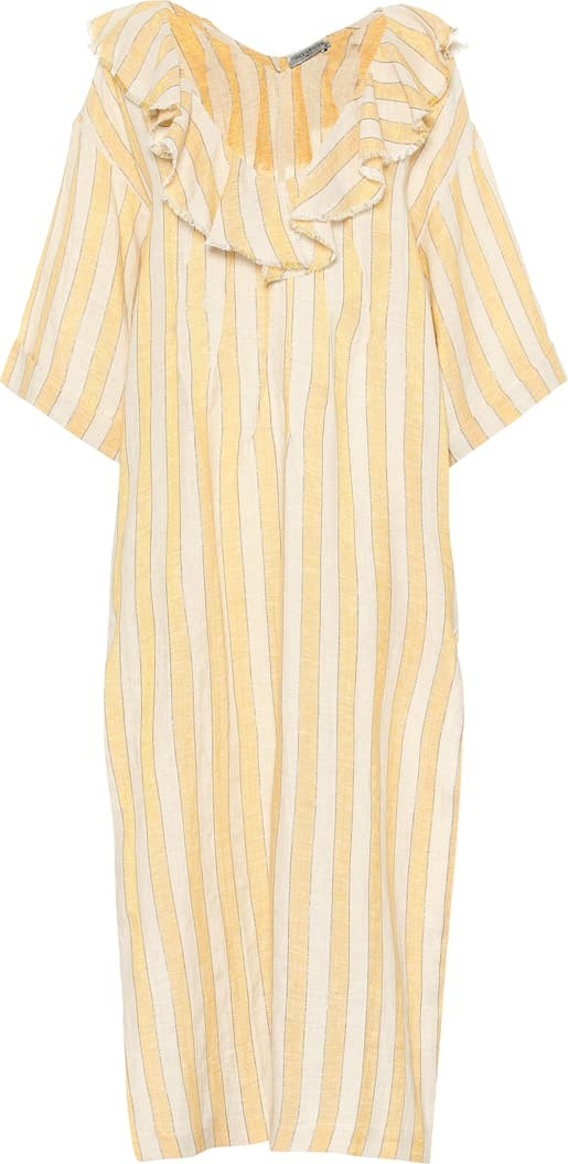 Three Graces London Inez linen blend kaftan