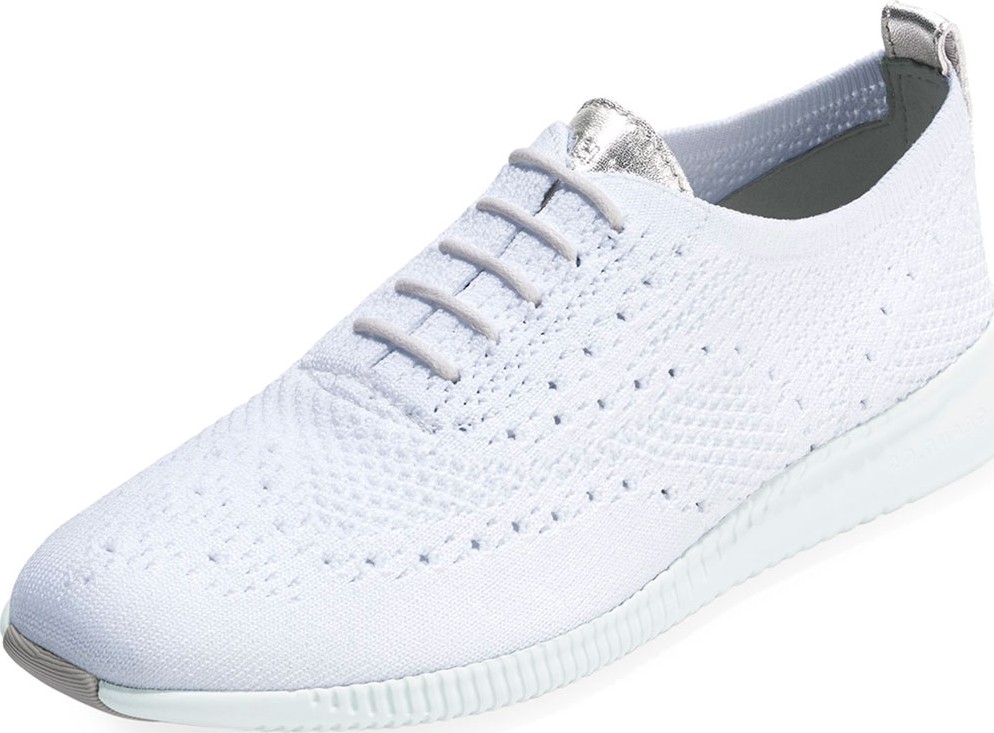 Cole Haan 2.ZeroGrand Stitchlite Knit Wingtip Oxford Sneakers, White