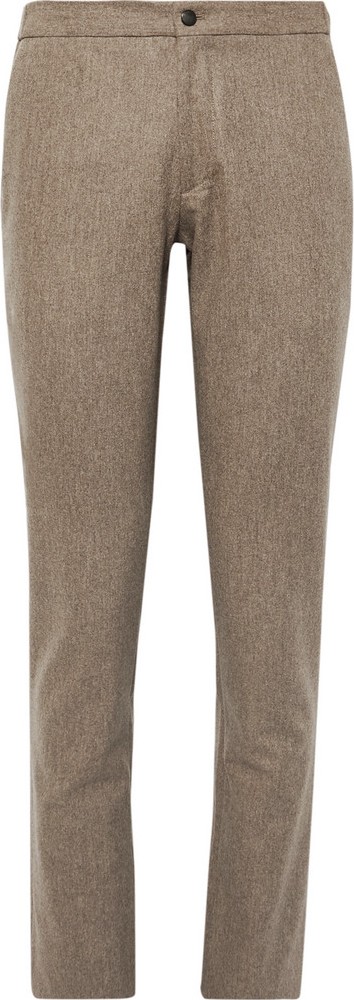 Incotex Slim-Fit Brushed Wool-Twill Trousers
