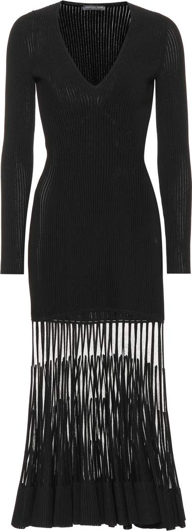 Alexander McQueen Stretch ribbed-knit dress