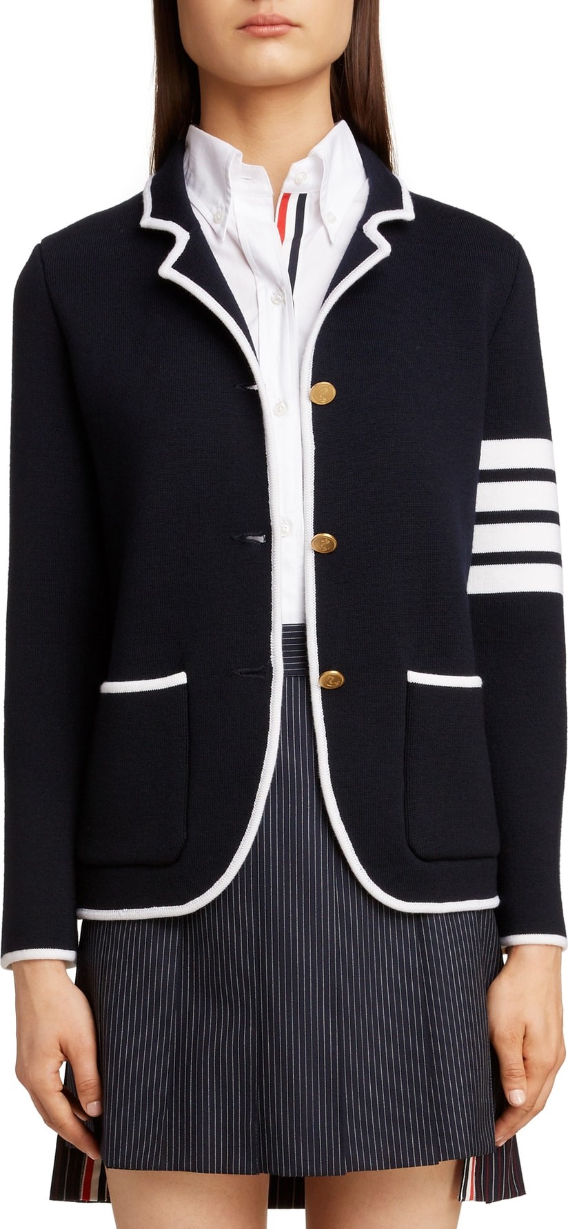 Thom Browne 4-Bar Merino Wool Blazer
