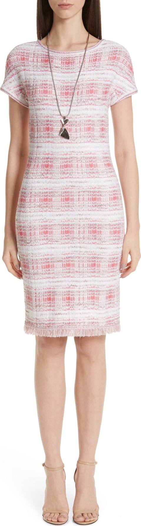 St. John Becca Knit Short Sleeve Dress