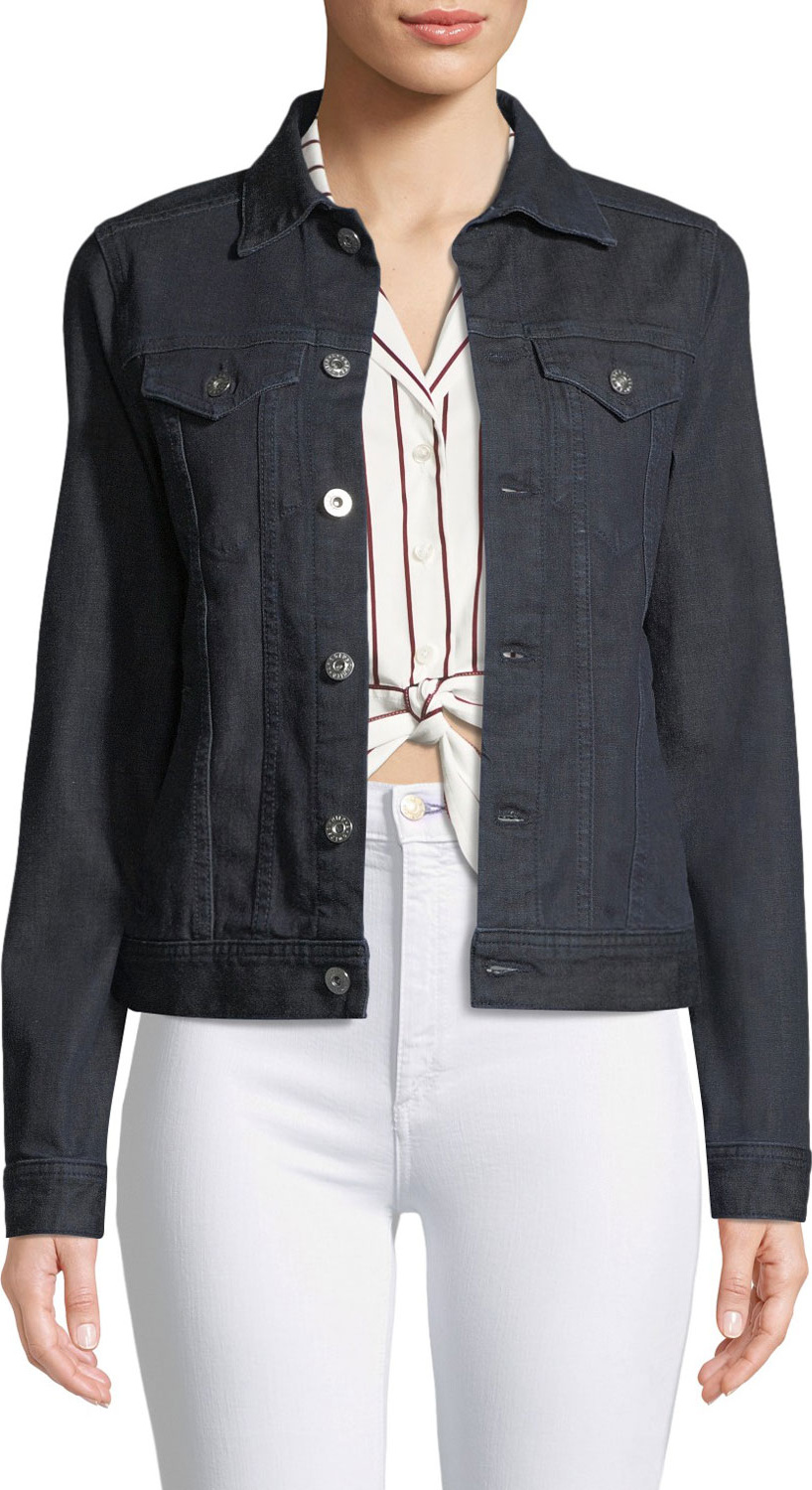 AG Jeans May Button-Front Denim Trucker Jacket