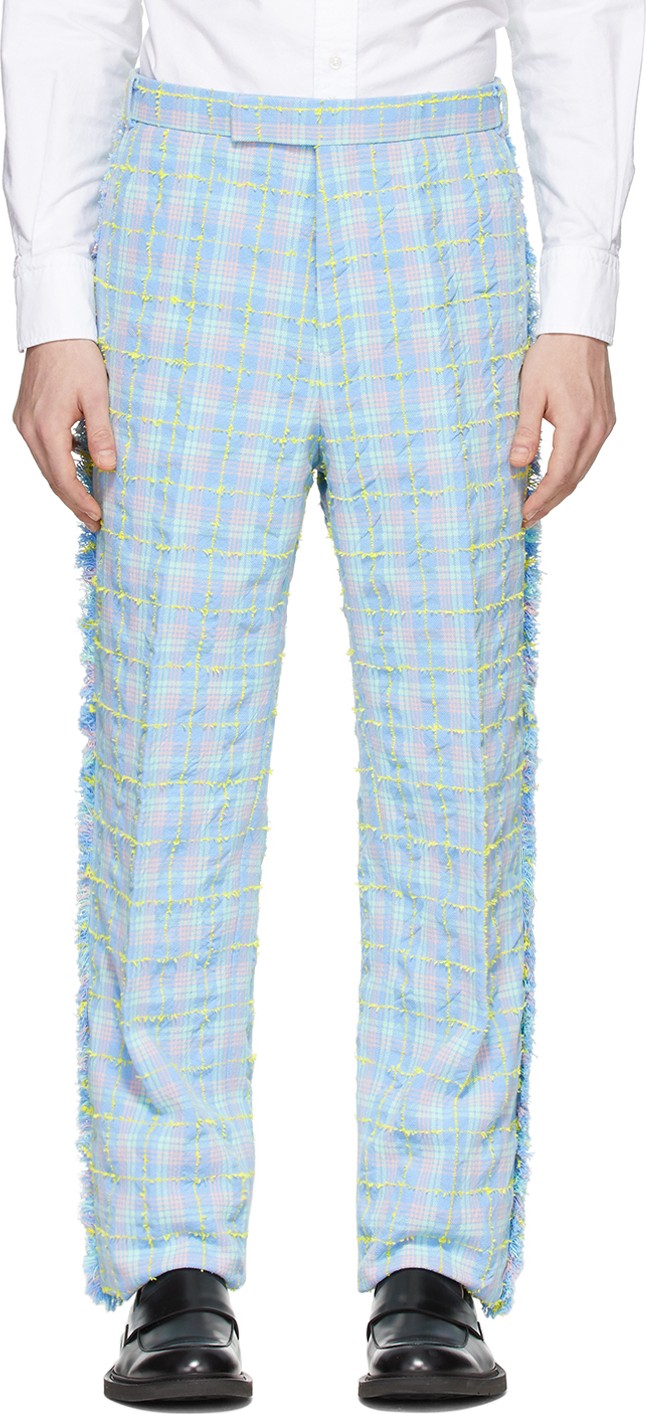 Thom Browne Multicolor Tweed Frayed Trousers