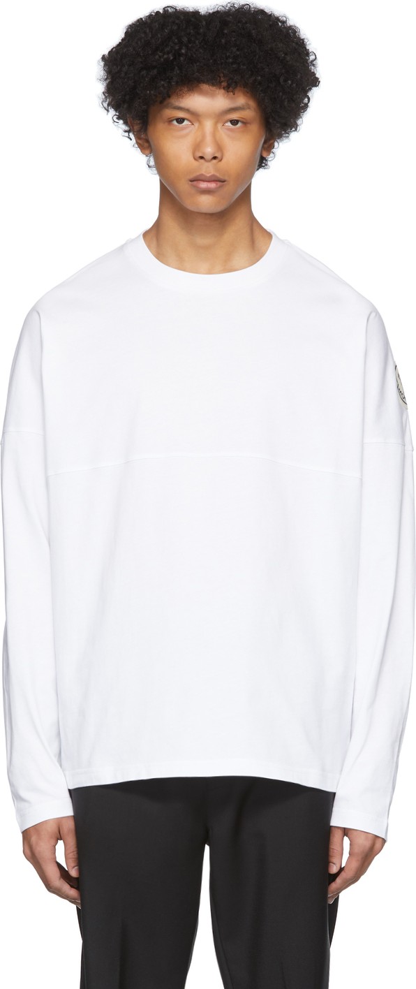 Moncler Genius 2 Moncler 1952 White Logo Patch Long Sleeve T-Shirt