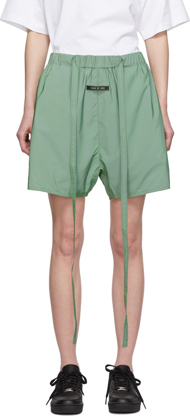 Fear of God Green Iridescent Military Training Shorts