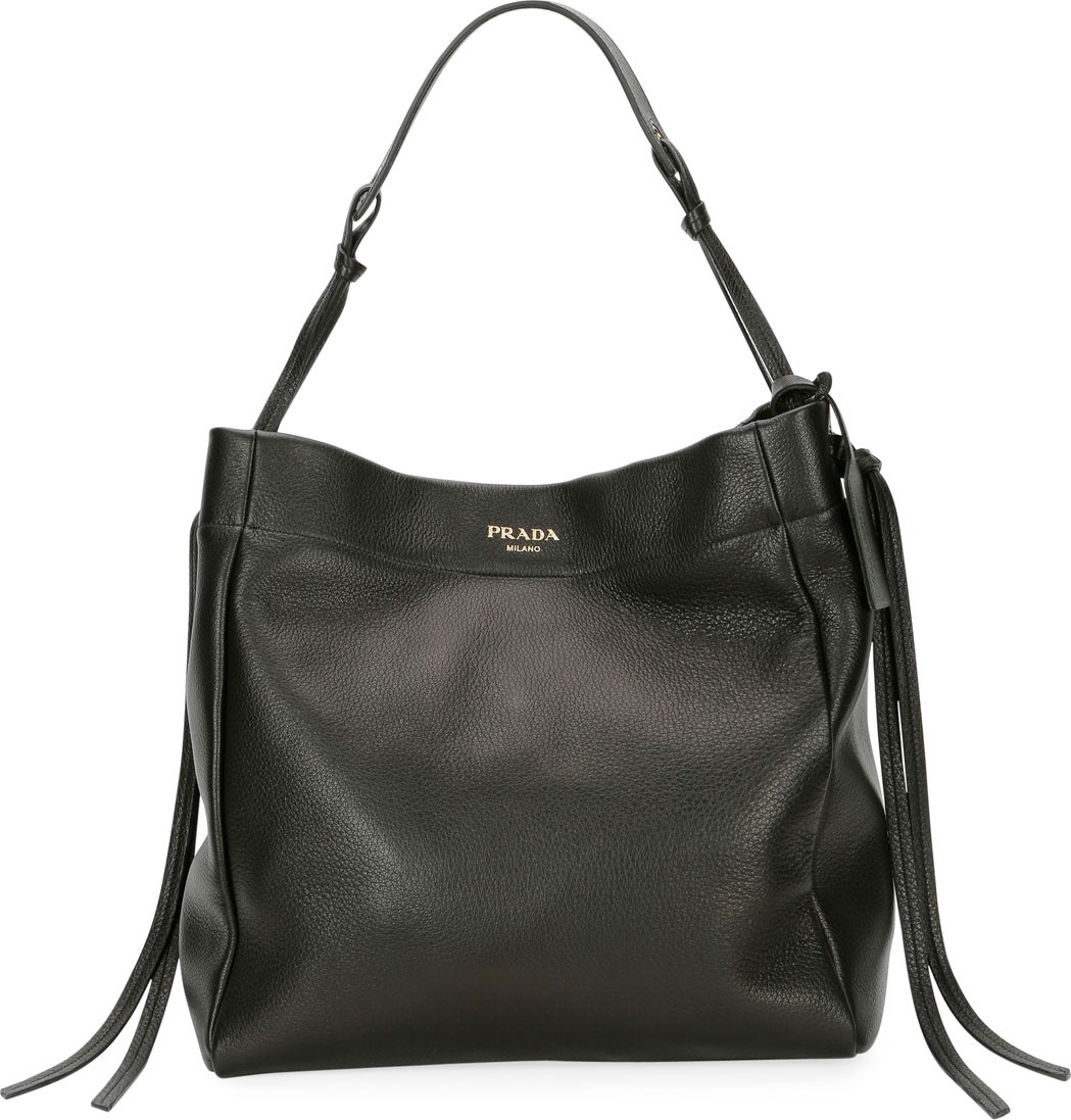 Prada Cervo Hobo Shoulder Bag