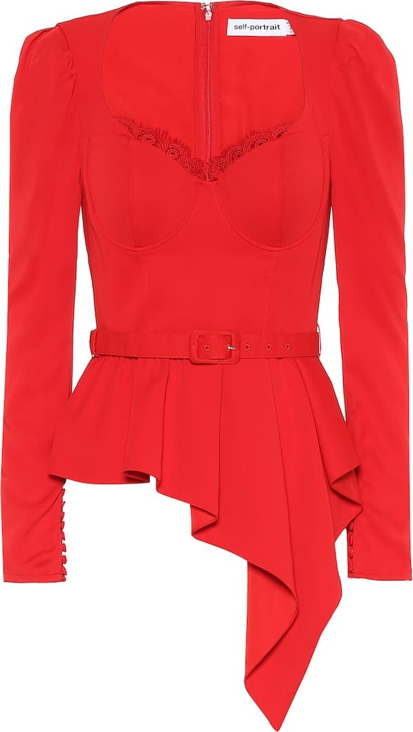 Self Portrait Crêpe top