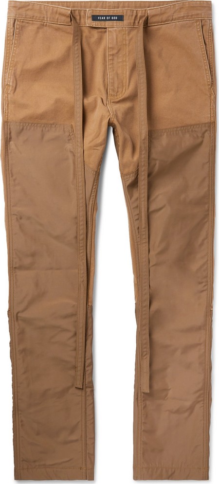 Fear of God Slim-Fit Panelled Cotton-Canvas and Nylon Trousers