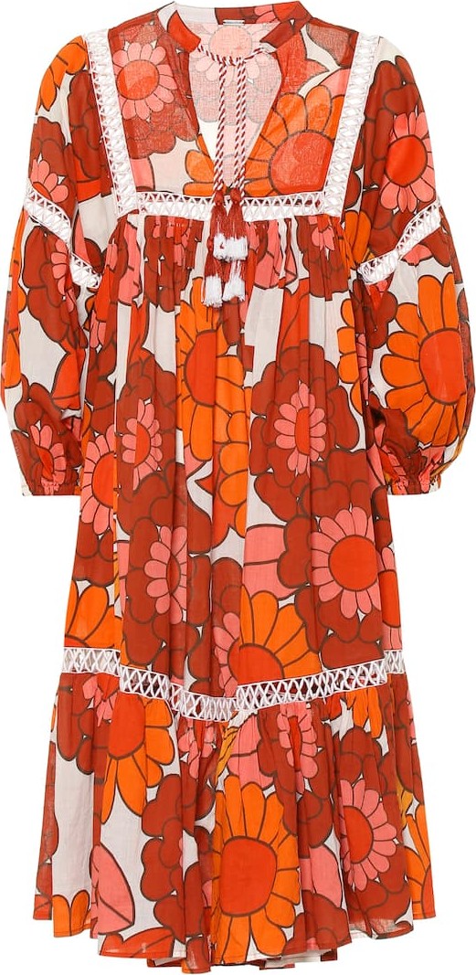 DODO BAR OR Floral cotton midi dress