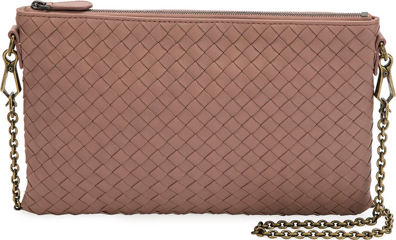Bottega Veneta Intrecciato Double Chain Shoulder Bag