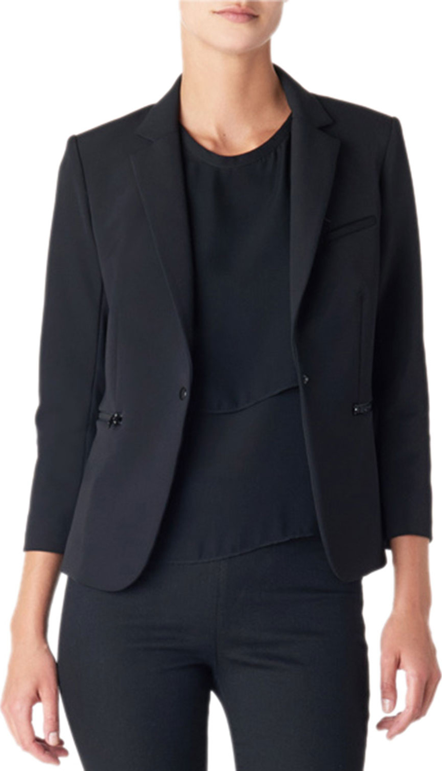 Veronica Beard Scuba Schoolboy Blazer Jacket