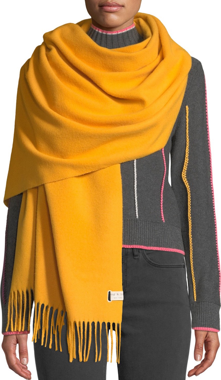 Rag & Bone Classic Wool Scarf with Fringe