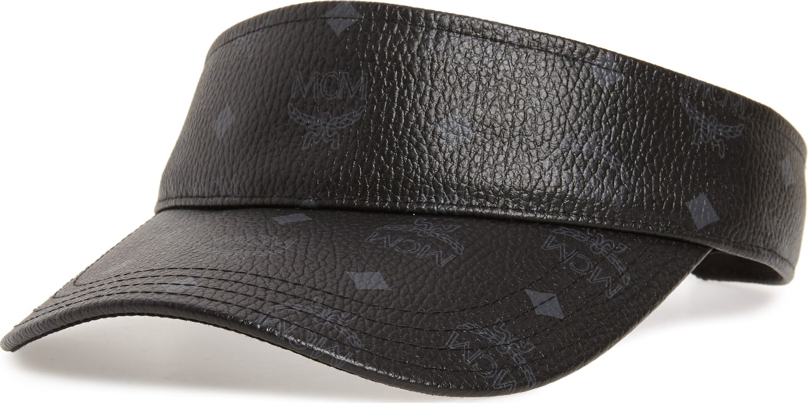 MCM Visetos Print Faux Leather Visor