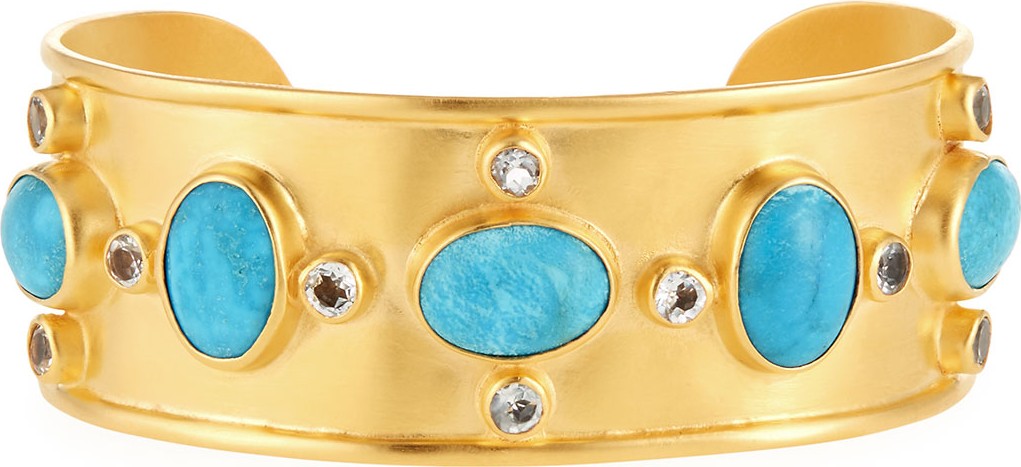 Dina Mackney Topaz & Turquoise Cuff Bracelet