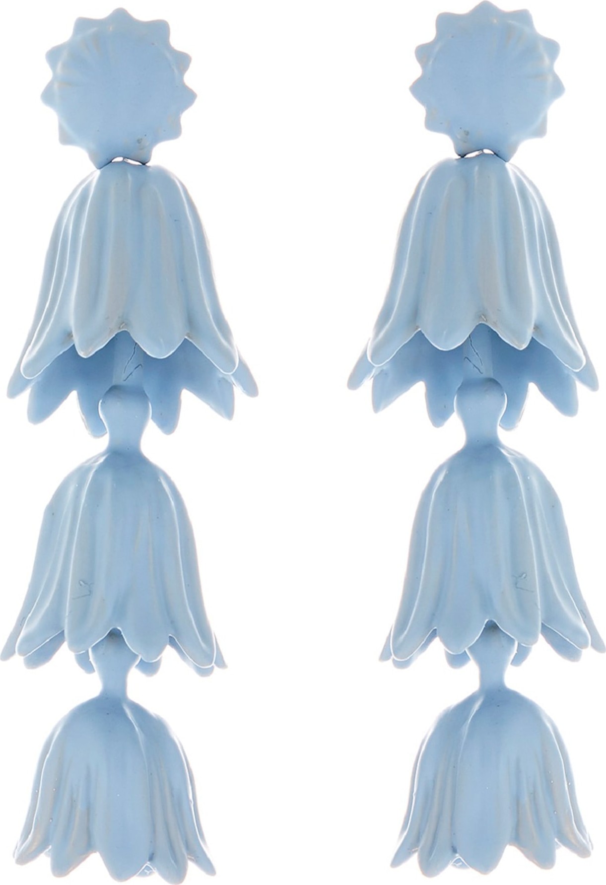 Oscar De La Renta Runway Tiered Flower Clip-On Earrings