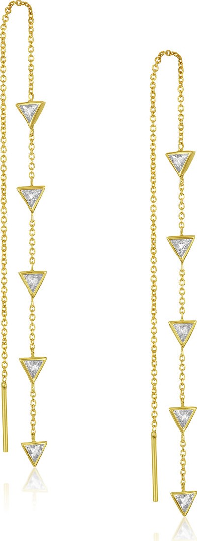 Legend Amrapali Rasayana Triangular Sapphire Threader Earrings