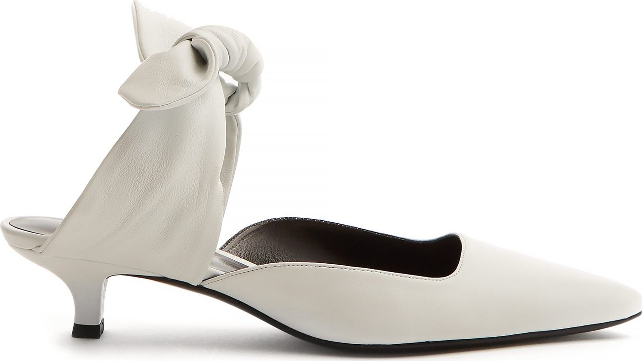 THE ROW Coco leather kitten-heel mules