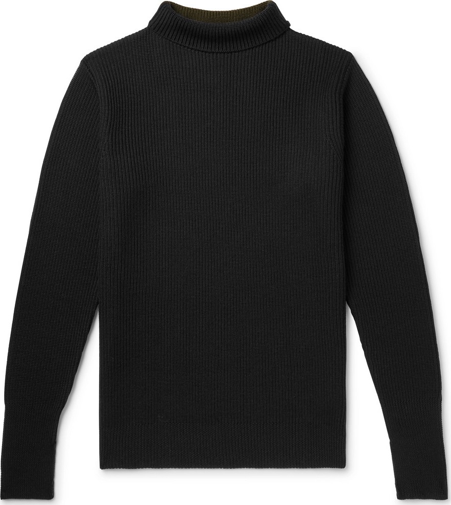 Barena Slim-Fit Colour-Block Virgin Wool Rollneck Sweater