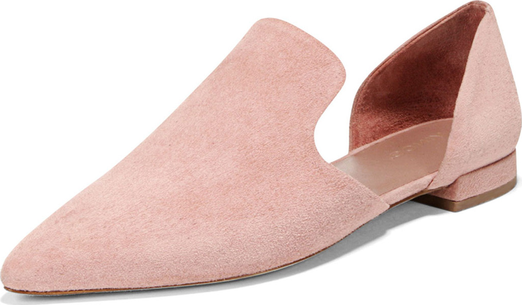 Vince Damris Two-Piece Suede Loafer Flat