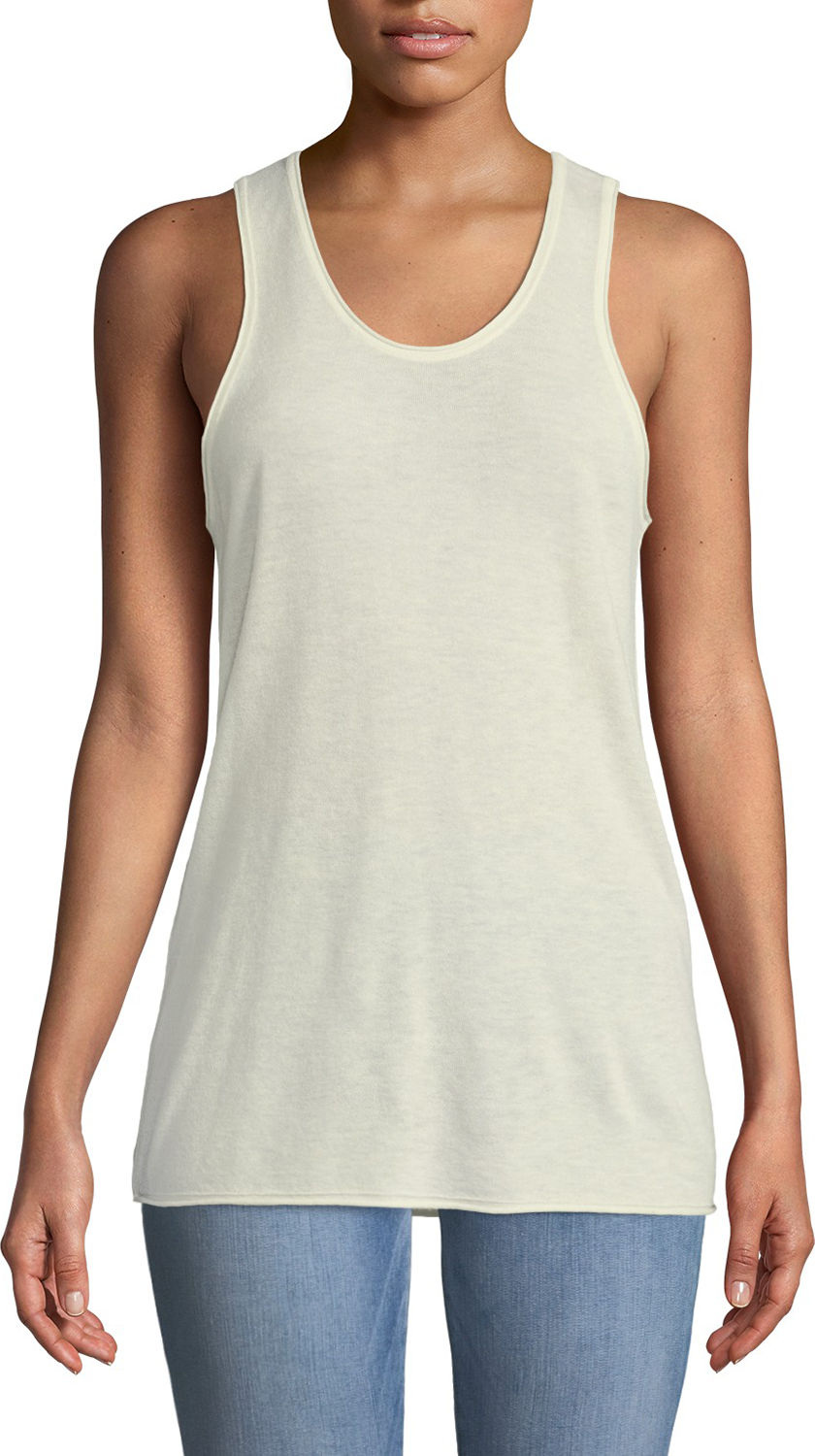 Theory Scoop-Neck Sleeveless Cashmere Tank Top